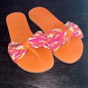 Havaianas You St. Tropez Mesh Sandals Orange Size 35/36